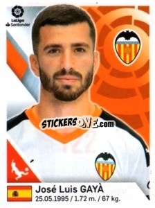 Cromo Jose Luis Gaya - Liga 2019-2020. South America
 - Panini