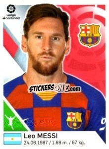 Sticker Lionel Messi - Liga 2019-2020. South America
 - Panini