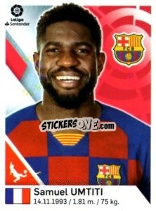 Sticker Samuel Umtiti - Liga 2019-2020. South America
 - Panini