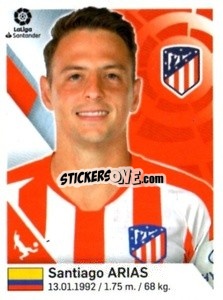 Sticker Santiago Arias - Liga 2019-2020. South America
 - Panini