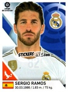 Cromo Sergio Ramos - Liga 2019-2020. South America
 - Panini