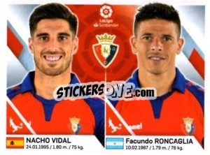 Sticker Vidal / Roncaglia - Liga 2019-2020. South America
 n. 220 - Panini