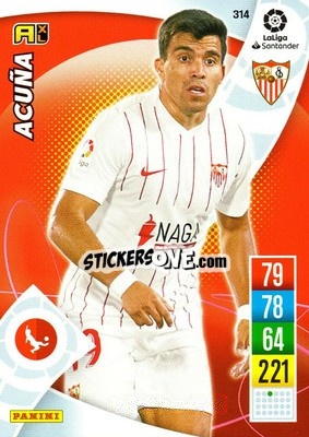 Sticker Acuña - Liga Santander 2021-2022. Adrenalyn XL
 n. 314 - Panini