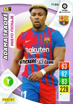 Sticker Adama Traoré - Liga Santander 2021-2022. Adrenalyn XL
 - Panini