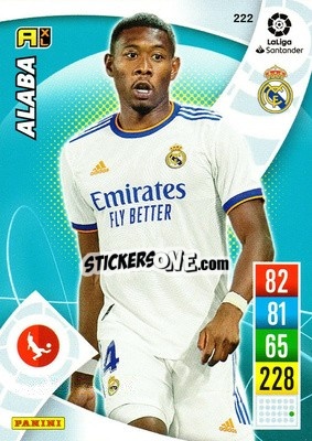 Sticker Alaba - Liga Santander 2021-2022. Adrenalyn XL
 n. 222 - Panini