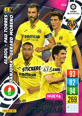 Sticker Albiol/Torres/Danjuma/Moreno - Liga Santander 2021-2022. Adrenalyn XL
 n. 504 - Panini