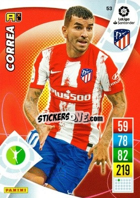 Sticker Ángel Correa - Liga Santander 2021-2022. Adrenalyn XL
 n. 53 - Panini