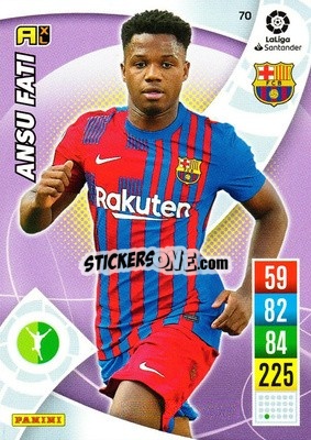 Sticker Ansu Fati - Liga Santander 2021-2022. Adrenalyn XL
 n. 70 - Panini