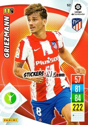 Sticker Antoine Griezmann - Liga Santander 2021-2022. Adrenalyn XL
 n. 52 - Panini