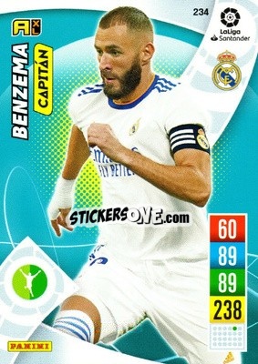 Sticker Benzema - Liga Santander 2021-2022. Adrenalyn XL
 n. 234 - Panini