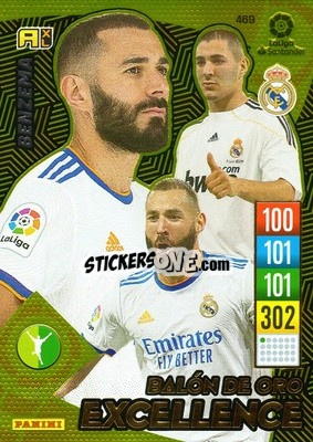 Sticker Benzema - Liga Santander 2021-2022. Adrenalyn XL
 n. 469 - Panini