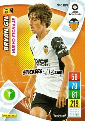 Sticker Bryan Gil - Liga Santander 2021-2022. Adrenalyn XL
 n. 340bis - Panini
