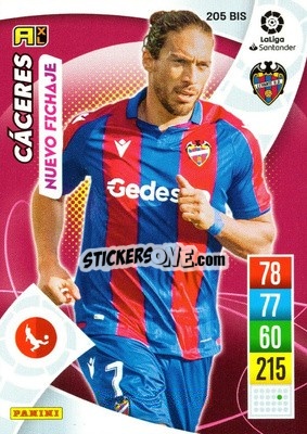 Cromo Cáceres - Liga Santander 2021-2022. Adrenalyn XL
 - Panini