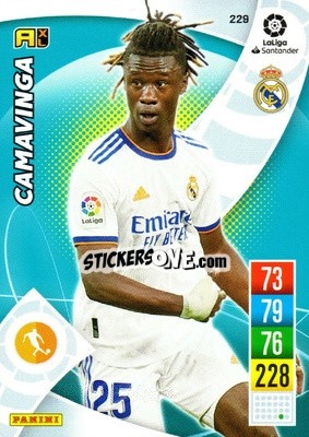 Sticker Camavinga - Liga Santander 2021-2022. Adrenalyn XL
 n. 229 - Panini