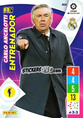 Sticker Carlo Ancelotti - Liga Santander 2021-2022. Adrenalyn XL
 n. 484 - Panini
