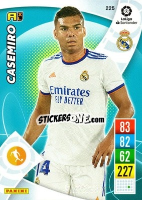 Sticker Casemiro - Liga Santander 2021-2022. Adrenalyn XL
 n. 225 - Panini