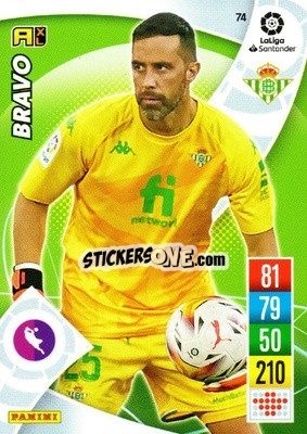 Sticker Claudio Bravo - Liga Santander 2021-2022. Adrenalyn XL
 n. 74 - Panini