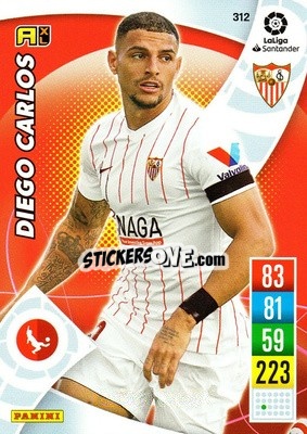 Sticker Diego Carlos - Liga Santander 2021-2022. Adrenalyn XL
 n. 312 - Panini