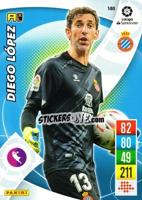 Sticker Diego López - Liga Santander 2021-2022. Adrenalyn XL
 n. 146 - Panini