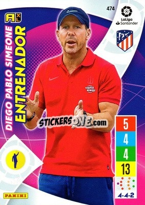 Sticker Diego Pablo Simeone - Liga Santander 2021-2022. Adrenalyn XL
 n. 474 - Panini