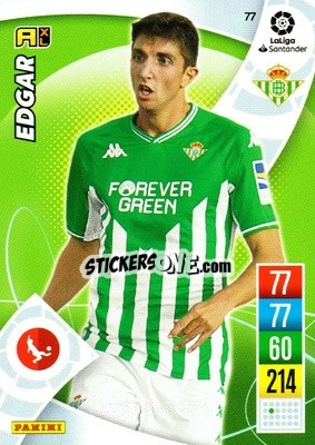 Sticker Edgar - Liga Santander 2021-2022. Adrenalyn XL
 n. 77 - Panini