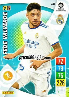 Sticker Federico Valverde - Liga Santander 2021-2022. Adrenalyn XL
 n. 228 - Panini