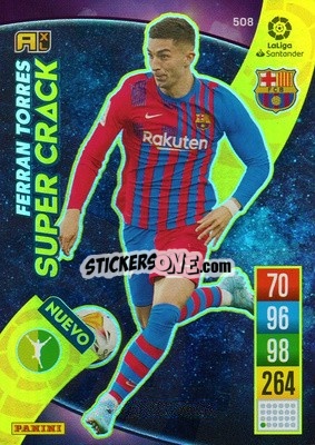 Sticker Ferrán Torres - Liga Santander 2021-2022. Adrenalyn XL
 n. 508 - Panini