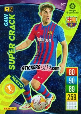 Sticker Gavi - Liga Santander 2021-2022. Adrenalyn XL
 n. 507 - Panini