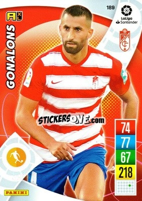 Cromo Gonalons - Liga Santander 2021-2022. Adrenalyn XL
 - Panini