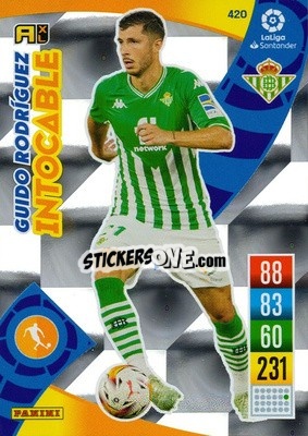 Sticker Guido Rodríguez - Liga Santander 2021-2022. Adrenalyn XL
 n. 420 - Panini