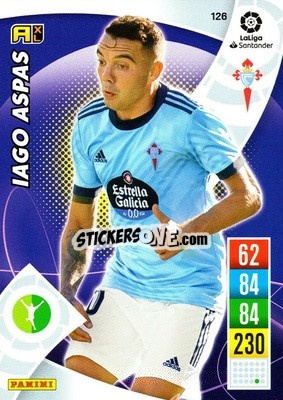 Sticker Iago Aspas - Liga Santander 2021-2022. Adrenalyn XL
 n. 126 - Panini