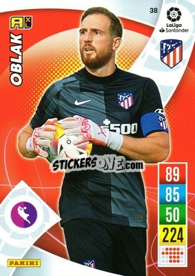 Sticker Jan Oblak - Liga Santander 2021-2022. Adrenalyn XL
 n. 38 - Panini