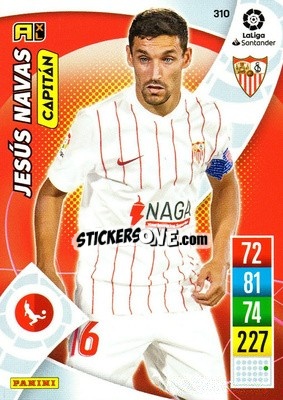 Sticker Jesús Navas - Liga Santander 2021-2022. Adrenalyn XL
 n. 310 - Panini