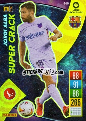 Sticker Jordi Alba - Liga Santander 2021-2022. Adrenalyn XL
 n. 449 - Panini