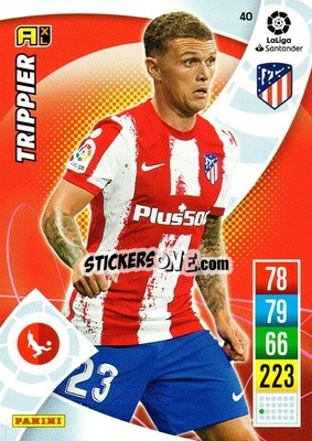 Sticker Kieran Trippier - Liga Santander 2021-2022. Adrenalyn XL
 n. 40 - Panini