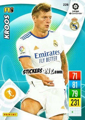 Sticker Kroos - Liga Santander 2021-2022. Adrenalyn XL
 n. 226 - Panini