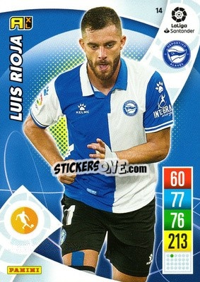 Sticker Luis Rioja - Liga Santander 2021-2022. Adrenalyn XL
 n. 14 - Panini