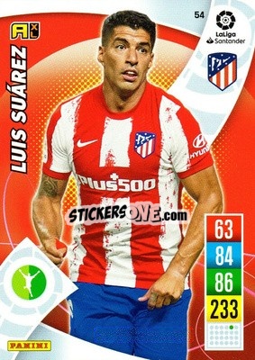 Sticker Luis Suárez - Liga Santander 2021-2022. Adrenalyn XL
 n. 54 - Panini