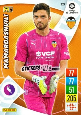 Sticker Mamardashvili - Liga Santander 2021-2022. Adrenalyn XL
 n. 327 - Panini