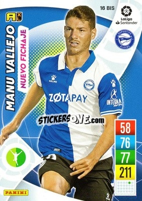 Sticker Manu Vallejo - Liga Santander 2021-2022. Adrenalyn XL
 n. 16bis - Panini