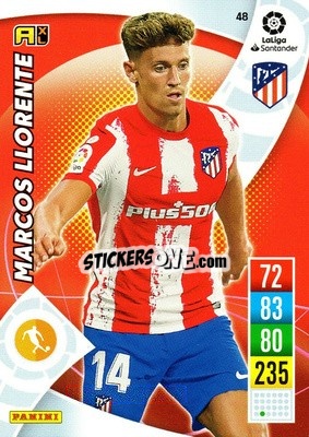 Sticker Marcos Llorente - Liga Santander 2021-2022. Adrenalyn XL
 n. 48 - Panini