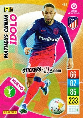 Sticker Matheus Cunha - Liga Santander 2021-2022. Adrenalyn XL
 n. 492 - Panini
