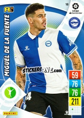 Sticker Miguel de la Fuente - Liga Santander 2021-2022. Adrenalyn XL
 n. 18 - Panini