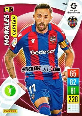 Sticker Morales - Liga Santander 2021-2022. Adrenalyn XL
 n. 214 - Panini