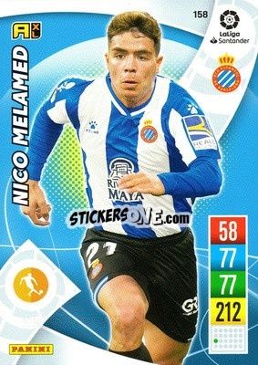 Sticker Nico Melamed - Liga Santander 2021-2022. Adrenalyn XL
 n. 158 - Panini