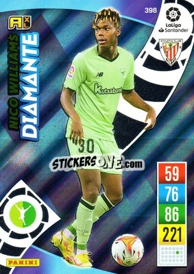 Sticker Nico Williams - Liga Santander 2021-2022. Adrenalyn XL
 n. 398 - Panini