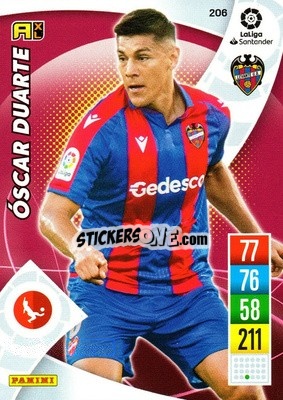Sticker Óscar Duarte - Liga Santander 2021-2022. Adrenalyn XL
 n. 206 - Panini