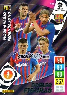 Sticker Piqué / Araújo / Pedri / de Jong - Liga Santander 2021-2022. Adrenalyn XL
 - Panini