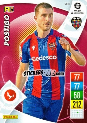 Sticker Postigo - Liga Santander 2021-2022. Adrenalyn XL
 n. 205 - Panini