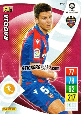 Sticker Radoja - Liga Santander 2021-2022. Adrenalyn XL
 n. 208 - Panini